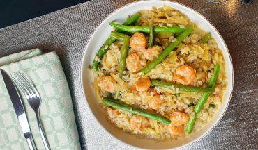 Creamy Shrimp with Green Beans and Low-Carb RiceLow-Carb Rice