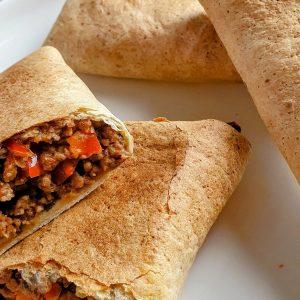 High-Protein Low-Calorie Cheesy Beef Burrito