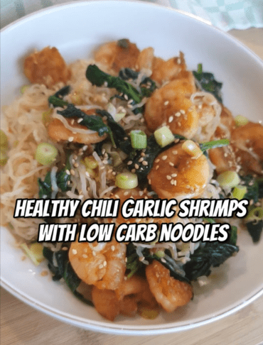 Healthy Chili Garlic Shrimp with Low-Carb Noodles